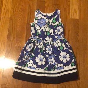 Girls blue flower print dress